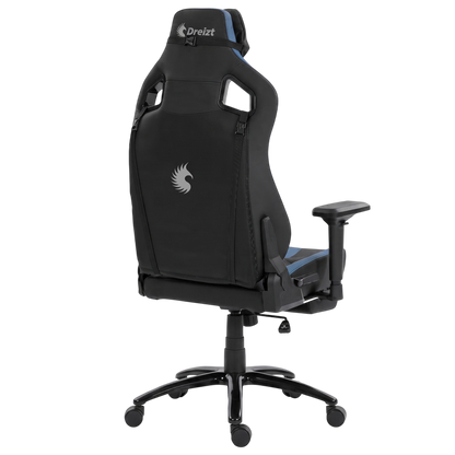 Silla Gamer Dreizt Thunder Series Azul Premium Con Posapies Clase 4