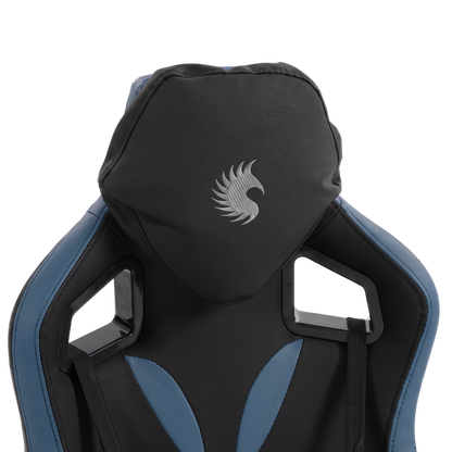 Silla Gamer Dreizt Thunder Series Azul Premium Con Posapies Clase 4