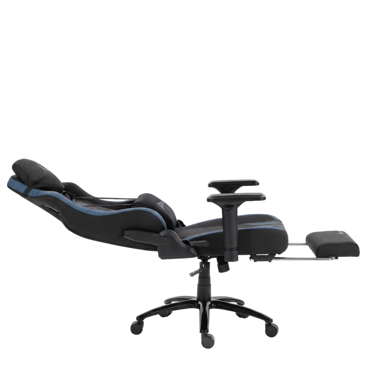Silla Gamer Dreizt Thunder Series Azul Premium Con Posapies Clase 4