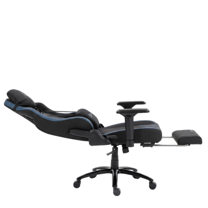 Silla Gamer Dreizt Thunder Series Azul Premium Con Posapies Clase 4