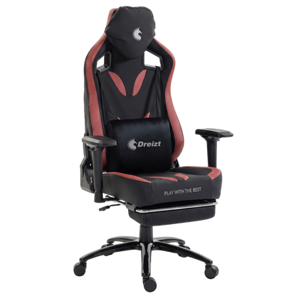 Silla Gamer Dreizt Thunder Series Rojo Premium Con Posapies Clase 4