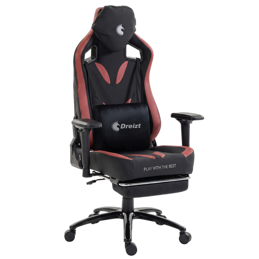 Silla Gamer Dreizt Thunder Series Rojo Premium Con Posapies Clase 4