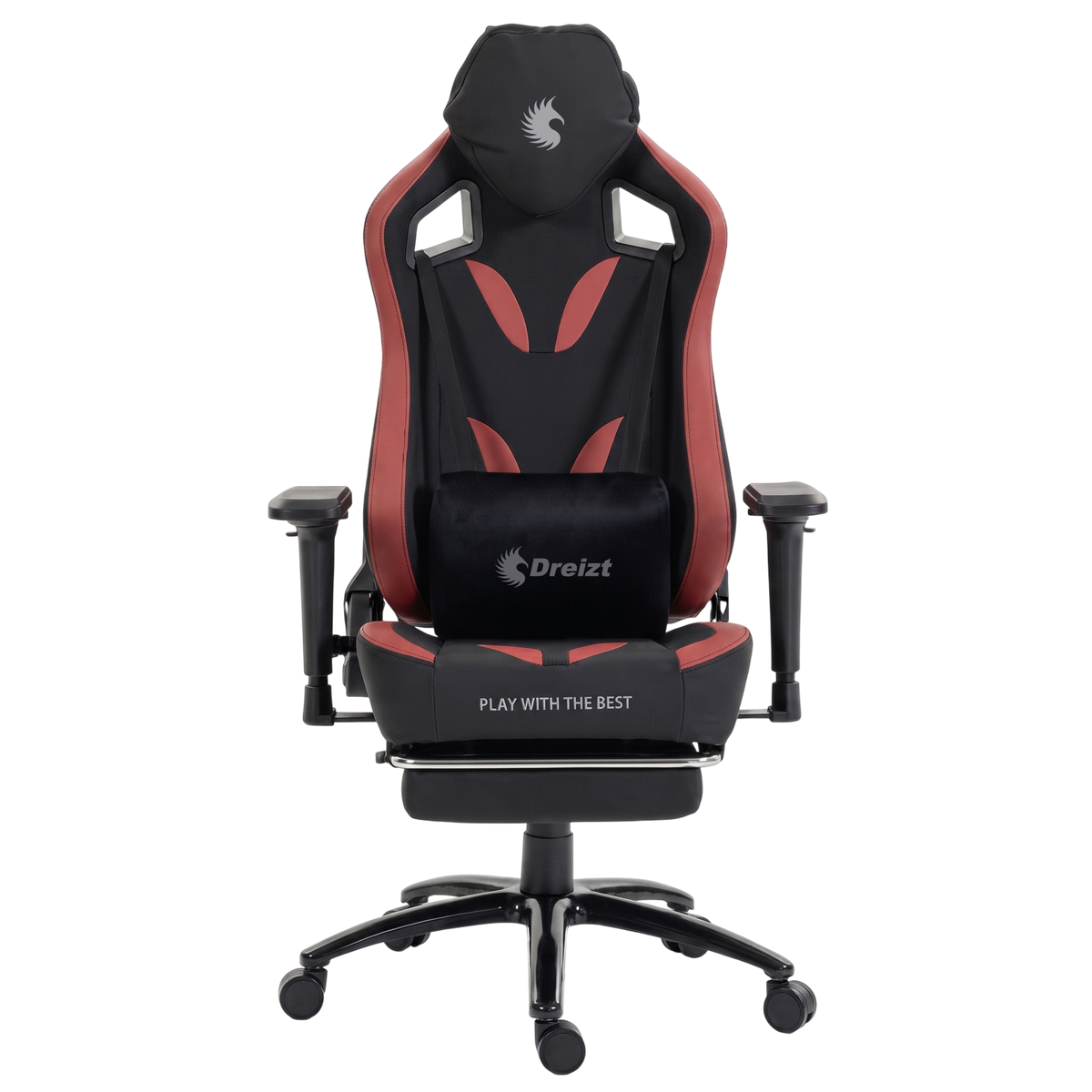 Silla Gamer Dreizt Thunder Series Rojo Premium Con Posapies Clase 4