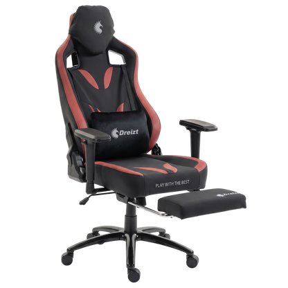 Silla Gamer Dreizt Thunder Series Rojo Premium Con Posapies Clase 4