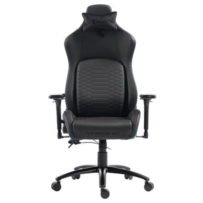 Silla Gamer Dreizt Titan Series Azul Dark Premium Almohadilla Inteligente Reclinable Gas Lift Clase 4