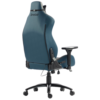 Silla Gamer Dreizt Titan Series Azul Dark Premium Almohadilla Inteligente Reclinable Gas Lift Clase 4