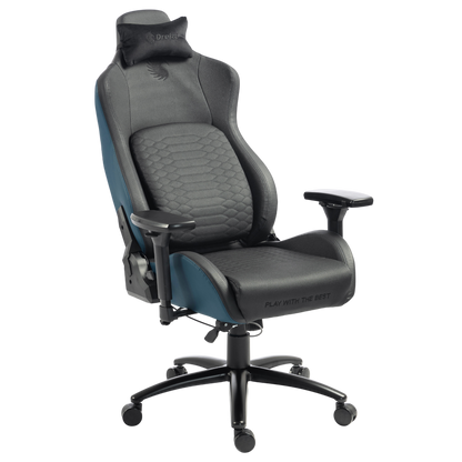 Silla Gamer Dreizt Titan Series Azul Dark Premium Almohadilla Inteligente Reclinable Gas Lift Clase 4
