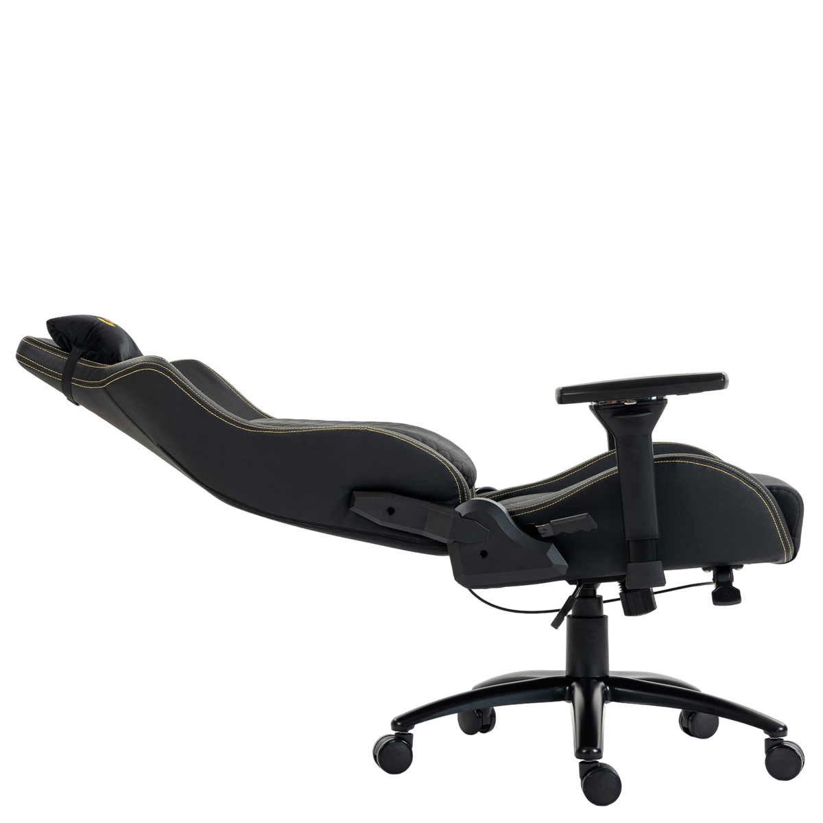 Silla Gamer Dreizt Titan Series Golden Dark Premium Almohadilla Inteligente Reclinable Gas Lift Clase 4