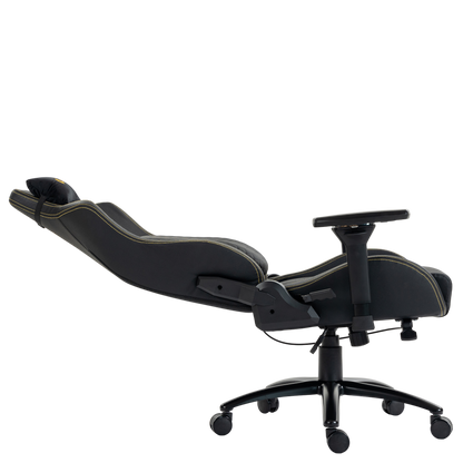 Silla Gamer Dreizt Titan Series Golden Dark Premium Almohadilla Inteligente Reclinable Gas Lift Clase 4
