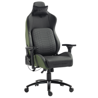 Silla Gamer Dreizt Titan Series Verde Dark Premium Almohadilla Inteligente Reclinable Gas Lift Clase 4