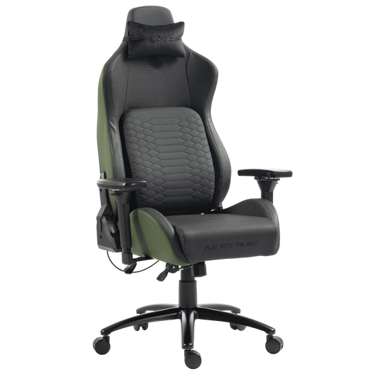Silla Gamer Dreizt Titan Series Verde Dark Premium Almohadilla Inteligente Reclinable Gas Lift Clase 4