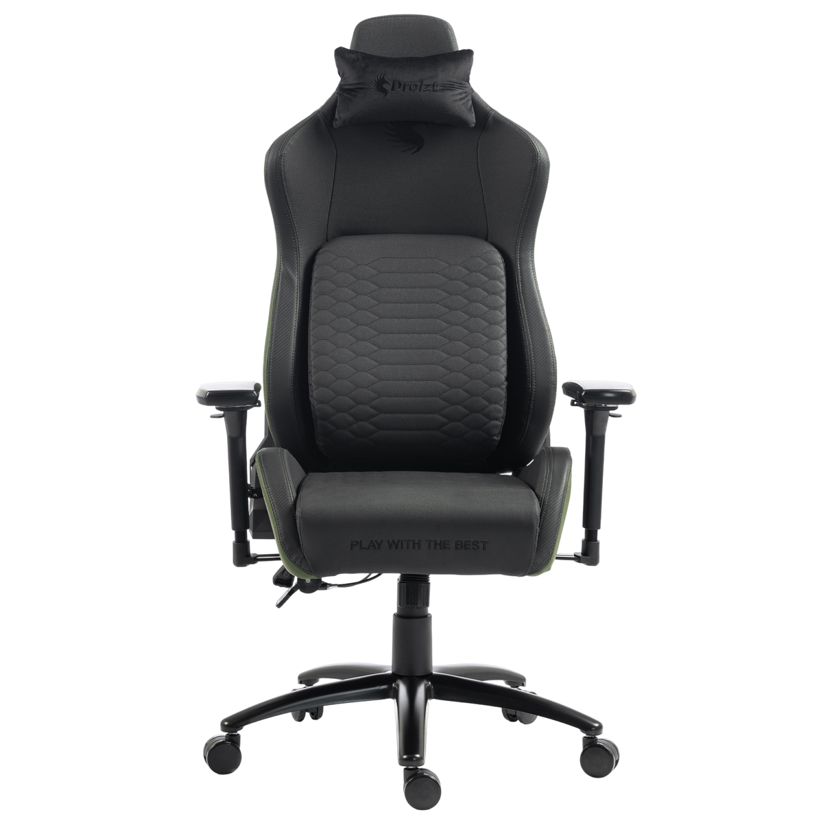 Silla Gamer Dreizt Titan Series Verde Dark Premium Almohadilla Inteligente Reclinable Gas Lift Clase 4