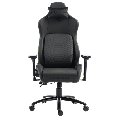 Silla Gamer Dreizt Titan Series Verde Dark Premium Almohadilla Inteligente Reclinable Gas Lift Clase 4