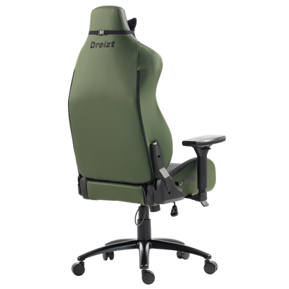 Silla Gamer Dreizt Titan Series Verde Dark Premium Almohadilla Inteligente Reclinable Gas Lift Clase 4