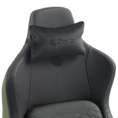 Silla Gamer Dreizt Titan Series Verde Dark Premium Almohadilla Inteligente Reclinable Gas Lift Clase 4