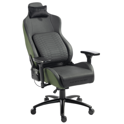 Silla Gamer Dreizt Titan Series Verde Dark Premium Almohadilla Inteligente Reclinable Gas Lift Clase 4