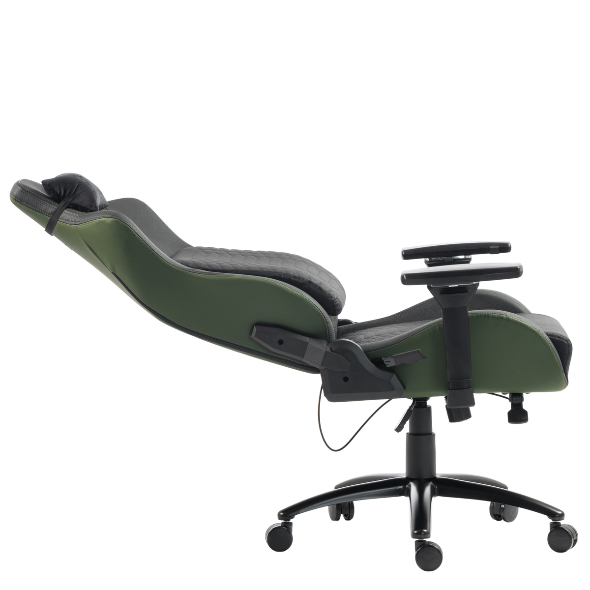 Silla Gamer Dreizt Titan Series Verde Dark Premium Almohadilla Inteligente Reclinable Gas Lift Clase 4