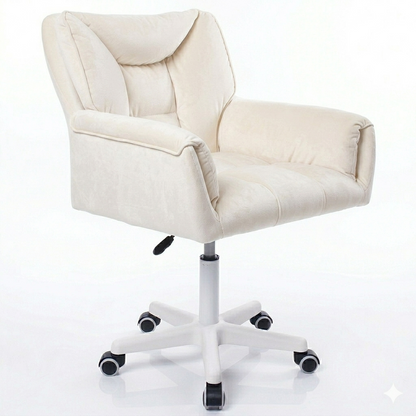Silla Giratoria de Escritorio Oficina Buckingham Vanity Blanca