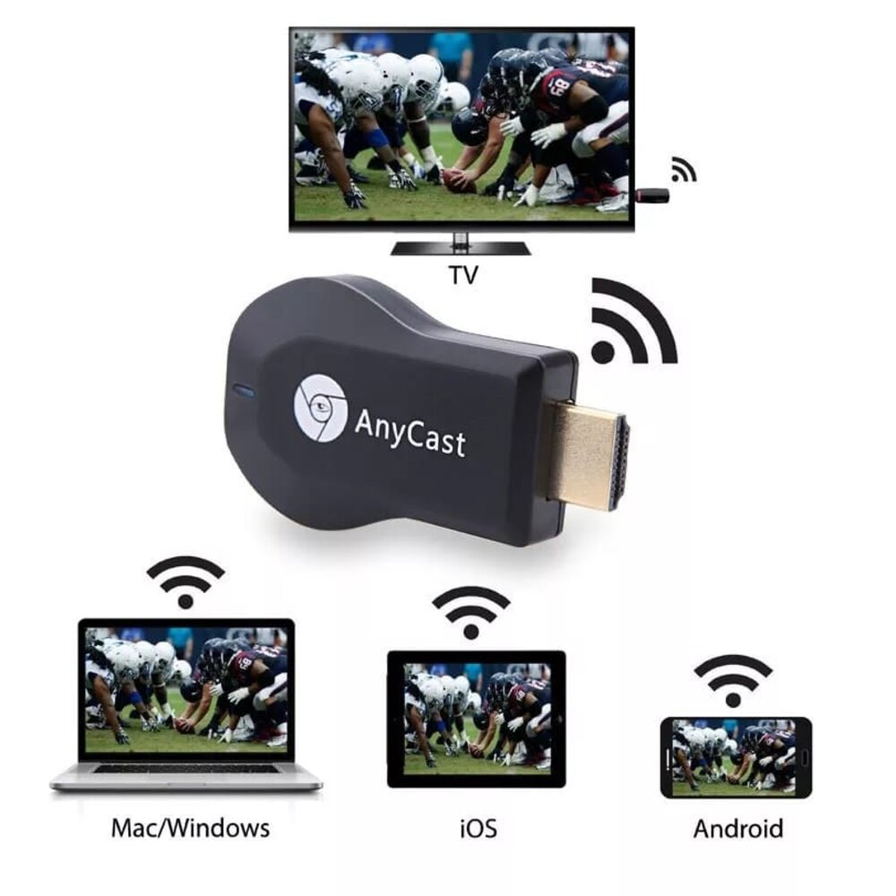 Anycast Proyección M12 Plus Chromecast Android TV Smart 1080P HD