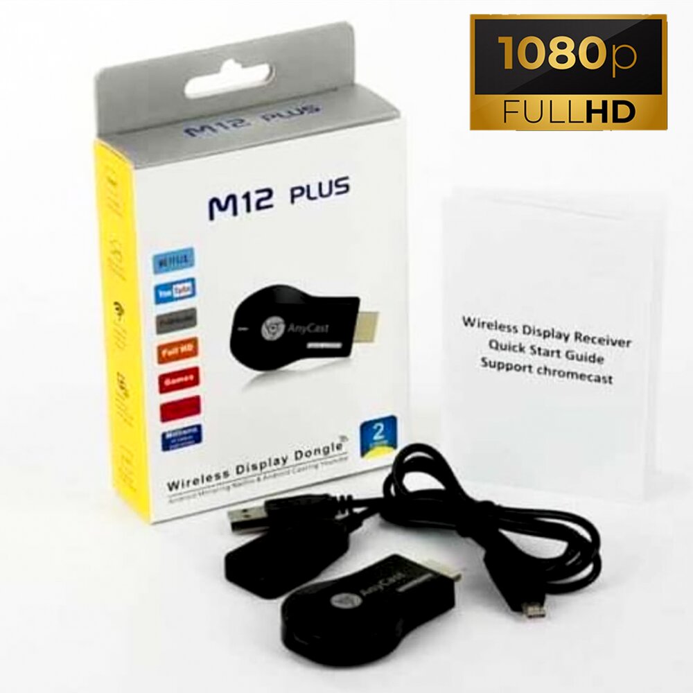 Anycast Proyección M12 Plus Chromecast Android TV Smart 1080P HD