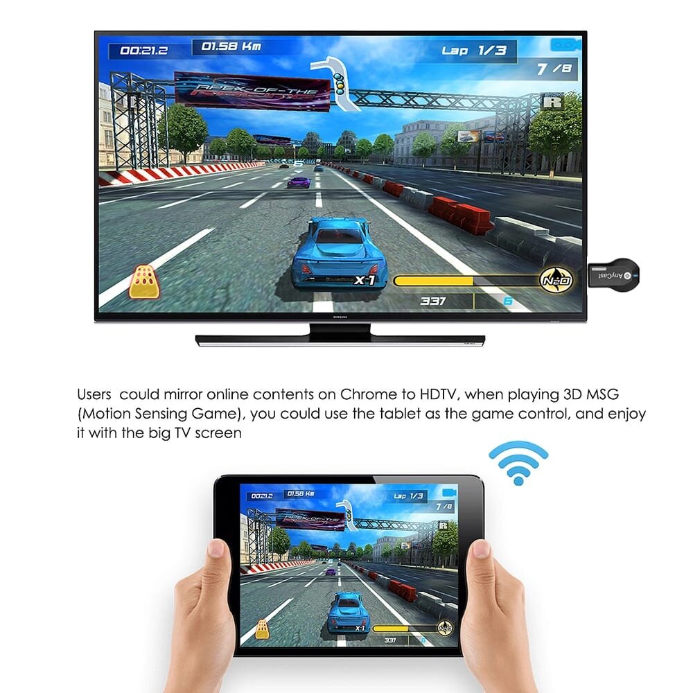Anycast Proyección M12 Plus Chromecast Android TV Smart 1080P HD