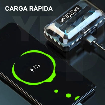 Audífonos Bluetooth F9-5C Inalámbrico Powerbank Touch Pantalla Led