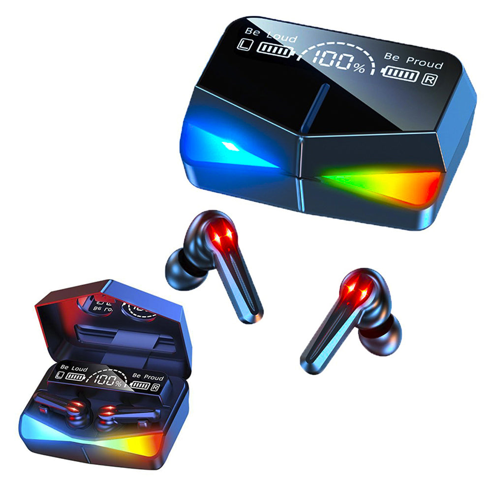 Audífonos Gamer Bluetooth M28 Inalámbrico con Luces Profesionales Power Bank