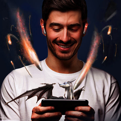 Audífonos Gamer Bluetooth M28 Inalámbrico con Luces Profesionales Power Bank