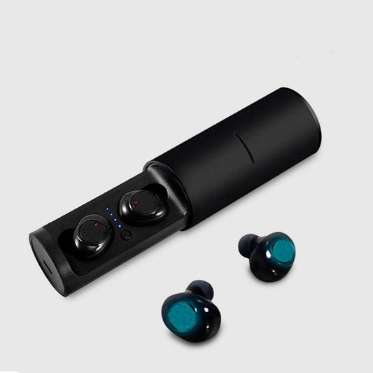 Audífonos Inalámbrico Bluetooth Dreizt  Profesionales con estuche Largo TWS AU240014 Negro