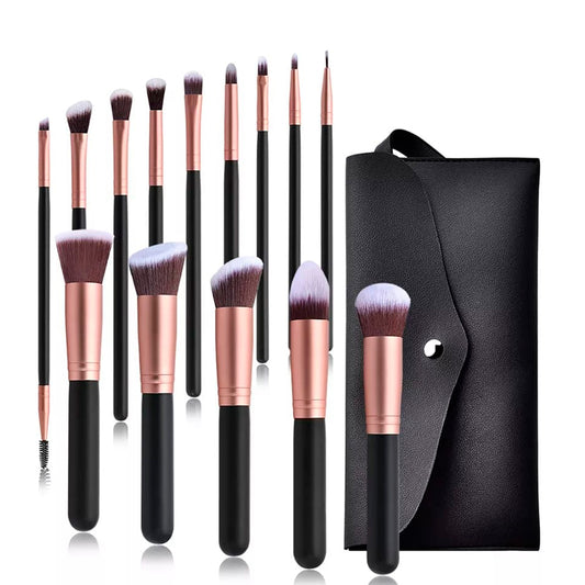 Brochas de Maquillaje Profesionales Set 15 Piezas MYC320003 Negro