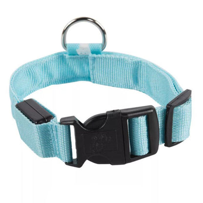 Collar Correa con Luces Mascota Perro Gato Azul