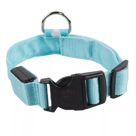 Collar Correa con Luces Mascota Perro Gato Azul