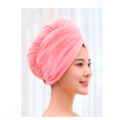 Gorro Toalla Turbante para Cabello de Baño EasyHome HYC280032 Rosado