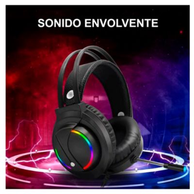 Audífonos Gamer D5000 PRO Luces RGB Free Fire Call of Duty PUGB