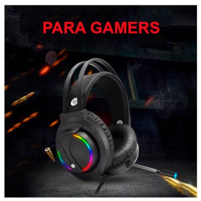 Audífonos Gamer D5000 PRO Luces RGB Free Fire Call of Duty PUGB