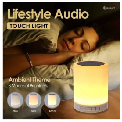 Lámpara Parlante Táctil RGB Luz Tenue Bluetooth Dreizt GR270032 Blanco