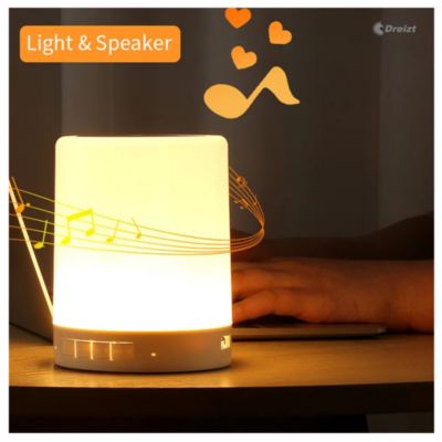 Lámpara Parlante Táctil RGB Luz Tenue Bluetooth Dreizt GR270032 Blanco