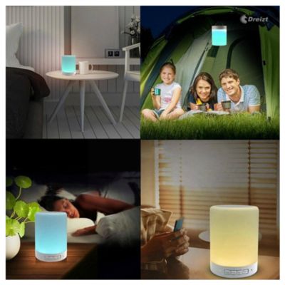 Lámpara Parlante Táctil RGB Luz Tenue Bluetooth Dreizt GR270032 Blanco