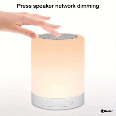 Lámpara Parlante Táctil RGB Luz Tenue Bluetooth Dreizt GR270032 Blanco