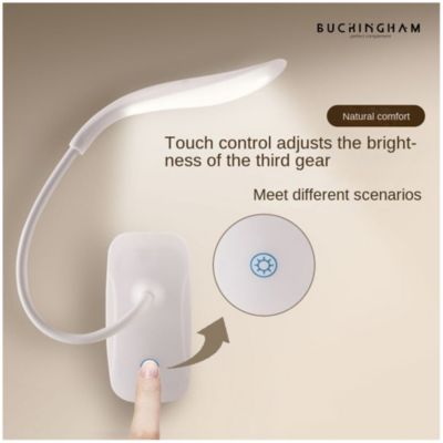 Lámpara de Lectura Dimmer Clip flexible DYH390006 Blanco