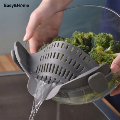 Colador Escurridor de Silicona Con Clip para Ollas HYC280050