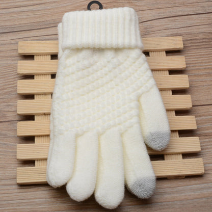 Guantes de Invierno Touch Screen Celular Tablet Blanco
