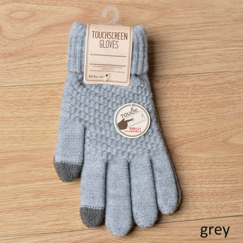 Guantes de Invierno Touch Screen Celular Tablet Gris