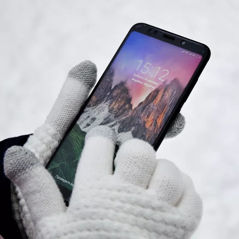 Guantes de Invierno Touch Screen Celular Tablet Gris