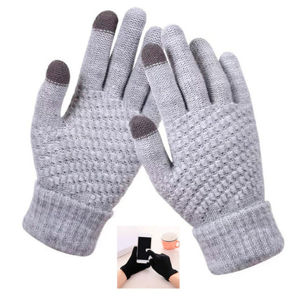 Guantes de Invierno Touch Screen Celular Tablet Gris