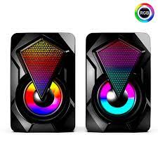 Combo Micrófono D9000 PRO RGB Gamer + Parlantes Gamer D4500 Luces