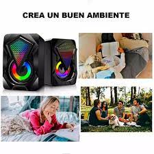 Combo Micrófono D9000 PRO RGB Gamer + Parlantes Gamer D4500 Luces