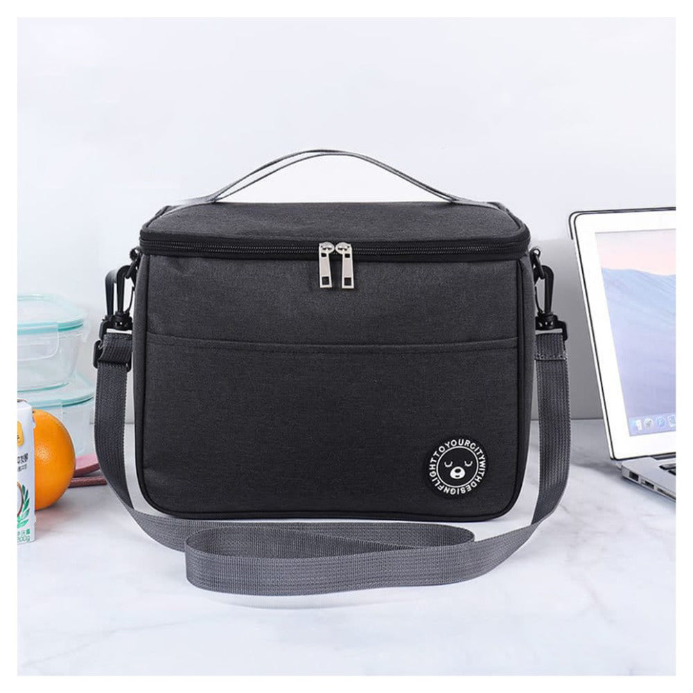 Lonchera Térmica Bolsa Almuerzo Impermeable con Correa Portátil Easy&Home HYC280039 Negro