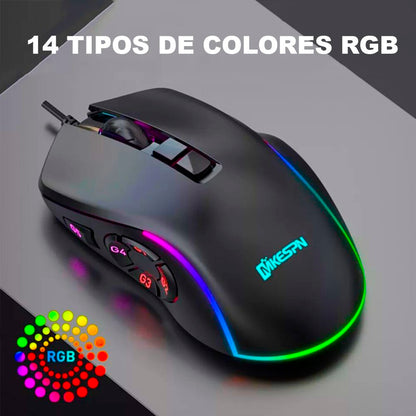 Mouse Gamer Profesional D7200 PRO RGB Dreizt