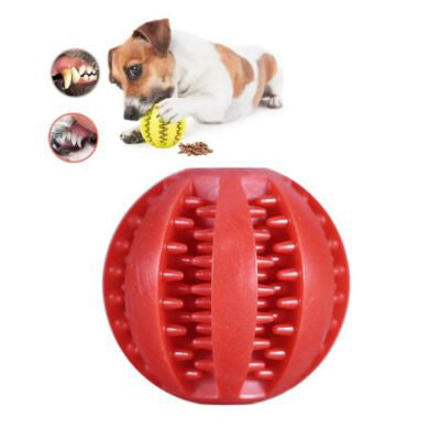 Pelota Interactiva Antiestrés Limpia Dientes para Perros MOS310022 Rojo